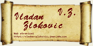 Vladan Zloković vizit kartica